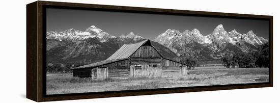 Old Barn on a Landscape, Grand Teton National Park, Wyoming, USA-null-Framed Premier Image Canvas