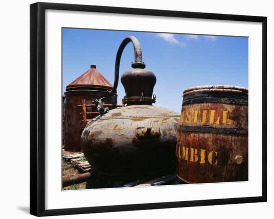 Old Barrel and Storage Tank, Saint Martin, Caribbean-Greg Johnston-Framed Photographic Print
