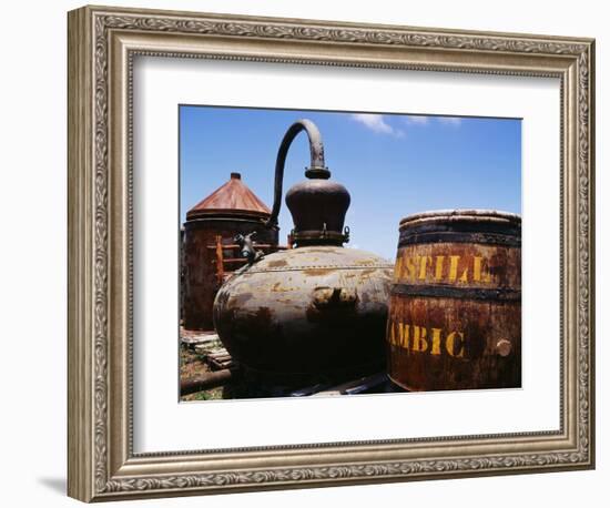 Old Barrel and Storage Tank, Saint Martin, Caribbean-Greg Johnston-Framed Photographic Print