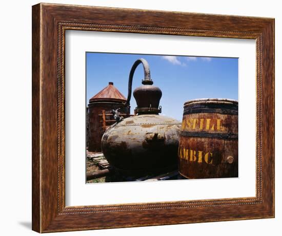 Old Barrel and Storage Tank, Saint Martin, Caribbean-Greg Johnston-Framed Photographic Print