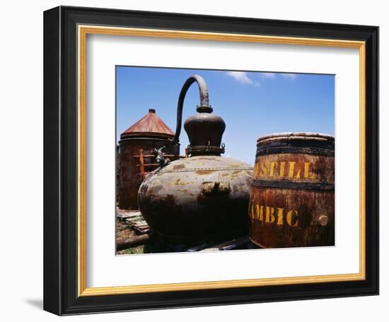 Old Barrel and Storage Tank, Saint Martin, Caribbean-Greg Johnston-Framed Photographic Print