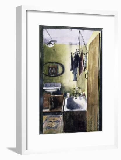 Old Bathroom-John Lidzey-Framed Giclee Print