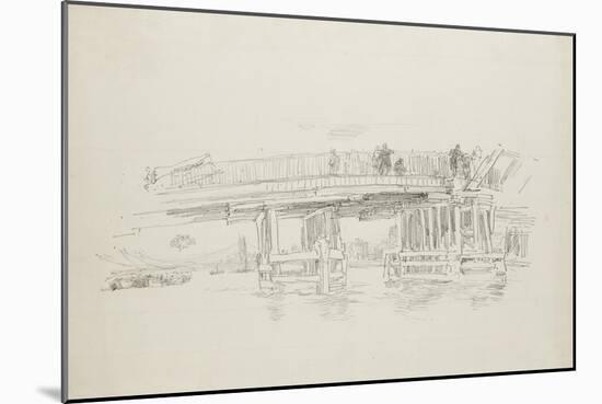 Old Battersea Bridge, 1879, Published 1887-James Abbott McNeill Whistler-Mounted Giclee Print