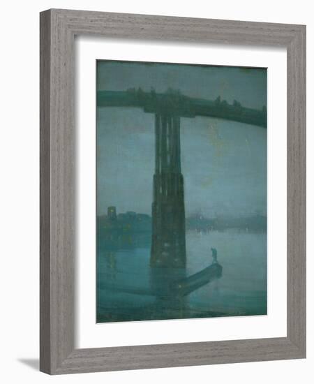 Old Battersea Bridge, Nocturne: Blue and Gold (1872-1877)-James Abbott McNeill Whistler-Framed Giclee Print