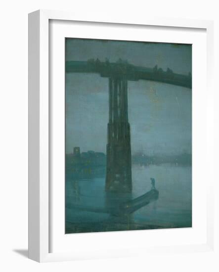 Old Battersea Bridge, Nocturne: Blue and Gold (1872-1877)-James Abbott McNeill Whistler-Framed Giclee Print