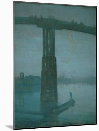 Old Battersea Bridge, Nocturne: Blue and Gold (1872-1877)-James Abbott McNeill Whistler-Mounted Giclee Print