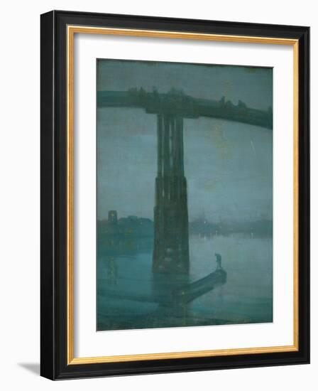 Old Battersea Bridge, Nocturne: Blue and Gold (1872-1877)-James Abbott McNeill Whistler-Framed Giclee Print