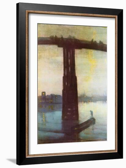 Old Battersea Bridge-James Abbott McNeill Whistler-Framed Art Print