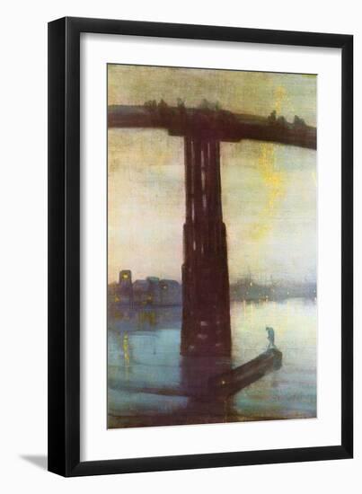 Old Battersea Bridge-James Abbott McNeill Whistler-Framed Art Print