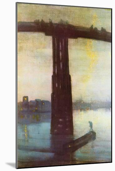 Old Battersea Bridge-James Abbott McNeill Whistler-Mounted Art Print