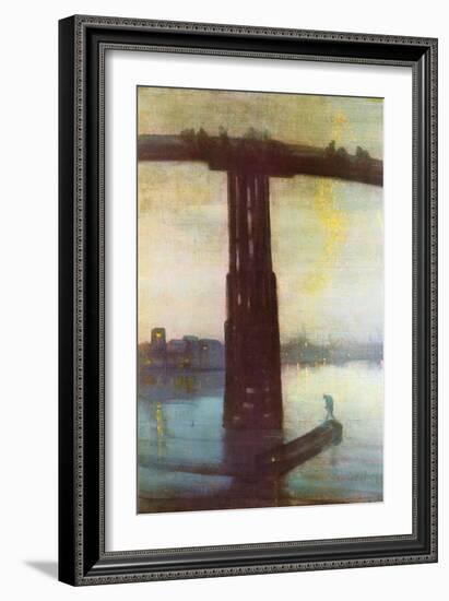 Old Battersea Bridge-James Abbott McNeill Whistler-Framed Art Print