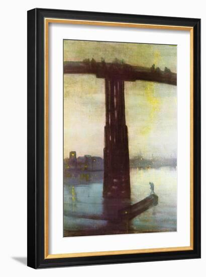 Old Battersea Bridge-James Abbott McNeill Whistler-Framed Art Print