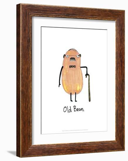 Old Bean - Tom Cronin Doodles Cartoon Print-Tom Cronin-Framed Giclee Print