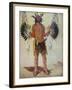 Old Bear Medicine Man of the Mandan Tribe, from a Painting of 1832-George Catlin-Framed Giclee Print