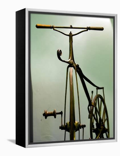 Old Bicycle, Karlovac, Croatia-Russell Young-Framed Premier Image Canvas