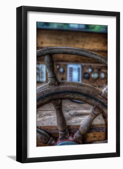 Old Boat Steering Wheel-Nathan Wright-Framed Photographic Print