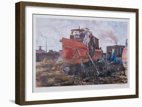 Old Boat Yard-Neville Clarke-Framed Collectable Print