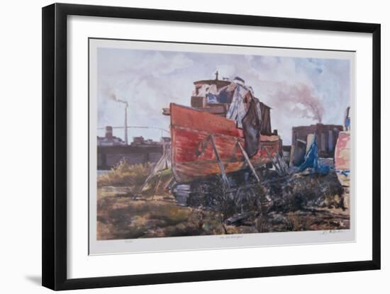 Old Boat Yard-Neville Clarke-Framed Collectable Print