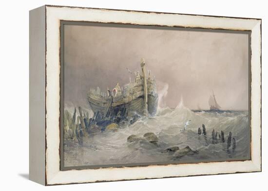 Old Breakwater, Coast of Essex-Charles Bentley-Framed Premier Image Canvas