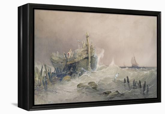 Old Breakwater, Coast of Essex-Charles Bentley-Framed Premier Image Canvas