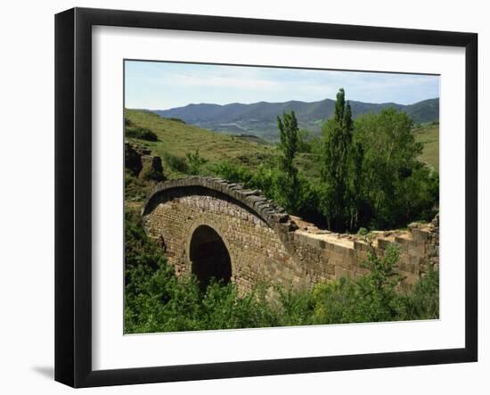 Old Bridge and Roman Road, Cirauqui, Camino, Navarre, Spain, Europe-Ken Gillham-Framed Photographic Print