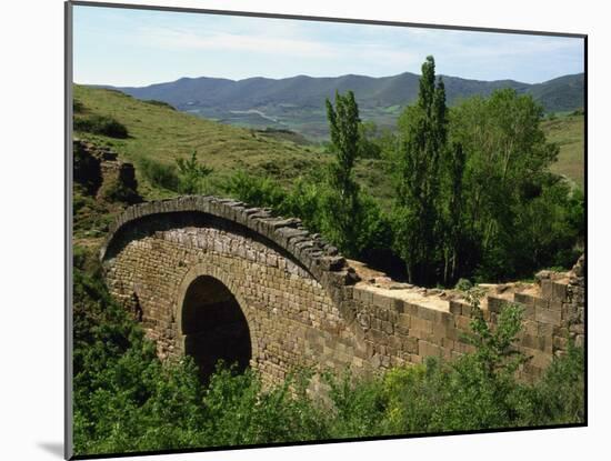 Old Bridge and Roman Road, Cirauqui, Camino, Navarre, Spain, Europe-Ken Gillham-Mounted Photographic Print