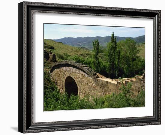 Old Bridge and Roman Road, Cirauqui, Camino, Navarre, Spain, Europe-Ken Gillham-Framed Photographic Print