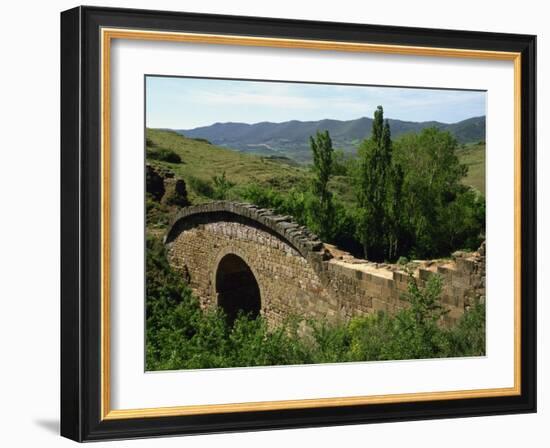 Old Bridge and Roman Road, Cirauqui, Camino, Navarre, Spain, Europe-Ken Gillham-Framed Photographic Print