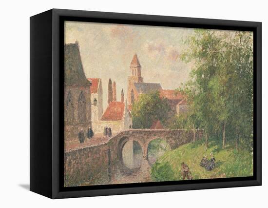 Old Bridge, Bruges-Camille Pissarro-Framed Premier Image Canvas