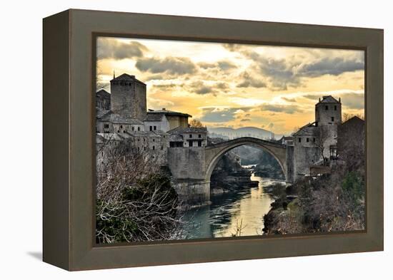 Old Bridge in Mostar-dabldy-Framed Premier Image Canvas