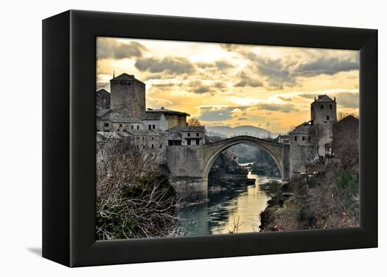 Old Bridge in Mostar-dabldy-Framed Premier Image Canvas