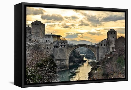 Old Bridge in Mostar-dabldy-Framed Premier Image Canvas