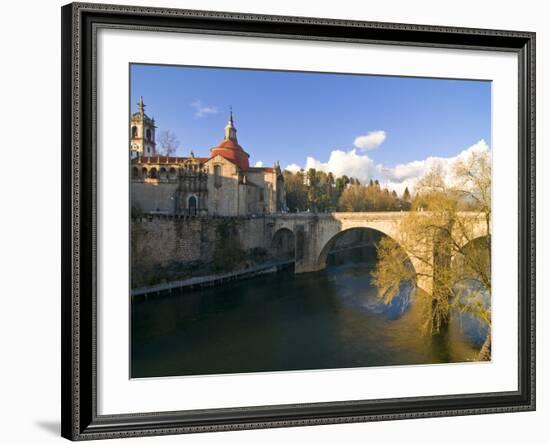 Old Bridge Leading to the Town of Amarante, Portugal, Europe-Michael Runkel-Framed Photographic Print