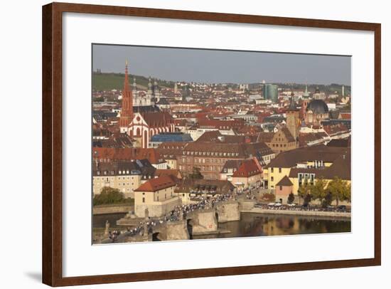 Old Bridge of the Main River, Augustinerkirche Church, Grafeneckart Tower-Markus Lange-Framed Photographic Print