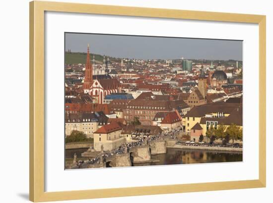 Old Bridge of the Main River, Augustinerkirche Church, Grafeneckart Tower-Markus Lange-Framed Photographic Print