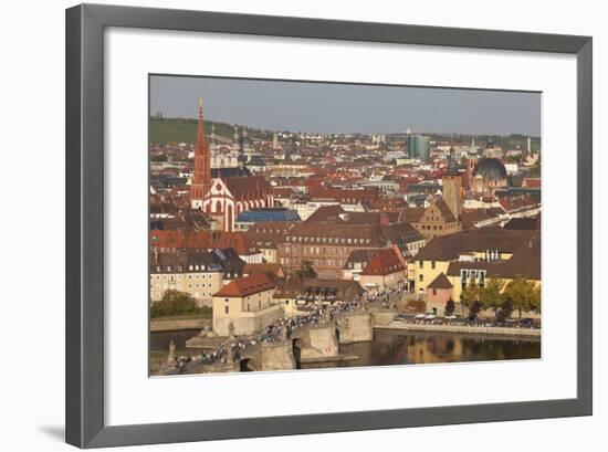 Old Bridge of the Main River, Augustinerkirche Church, Grafeneckart Tower-Markus Lange-Framed Photographic Print