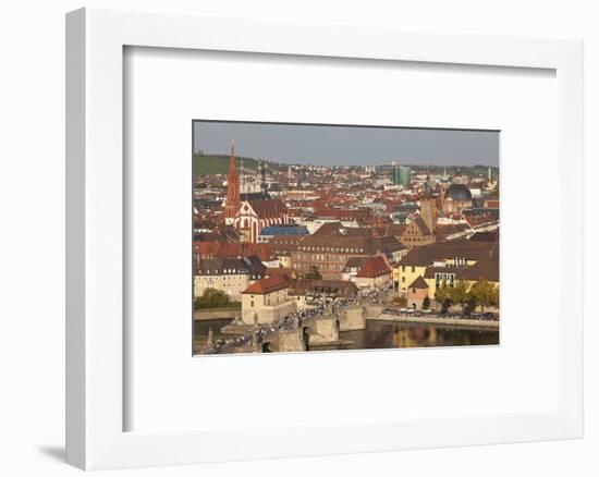 Old Bridge of the Main River, Augustinerkirche Church, Grafeneckart Tower-Markus Lange-Framed Photographic Print