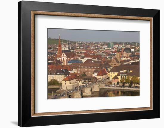 Old Bridge of the Main River, Augustinerkirche Church, Grafeneckart Tower-Markus Lange-Framed Photographic Print