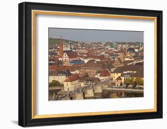 Old Bridge of the Main River, Augustinerkirche Church, Grafeneckart Tower-Markus Lange-Framed Photographic Print