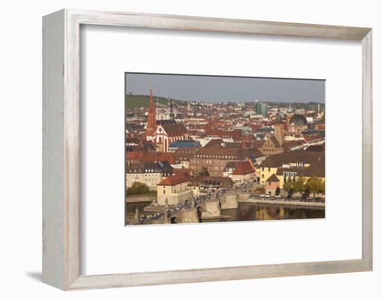 Old Bridge of the Main River, Augustinerkirche Church, Grafeneckart Tower-Markus Lange-Framed Photographic Print