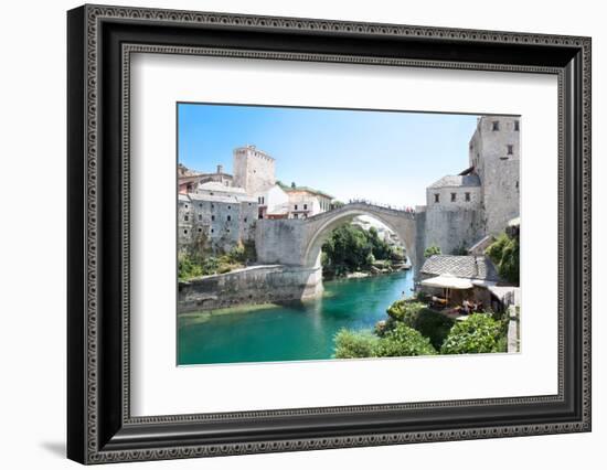 Old Bridge on River Neretva - Mostar, Bosnia and Herzegovina-Aleksandar Todorovic-Framed Photographic Print