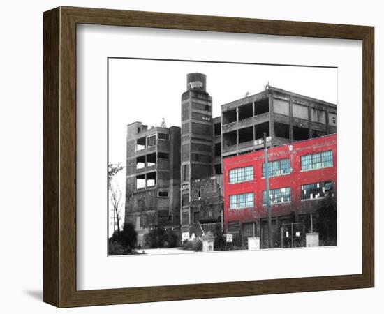 Old Building In Detroit 1-NaxArt-Framed Art Print
