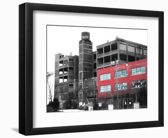 Old Building In Detroit 1-NaxArt-Framed Art Print