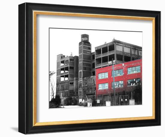 Old Building In Detroit 1-NaxArt-Framed Art Print