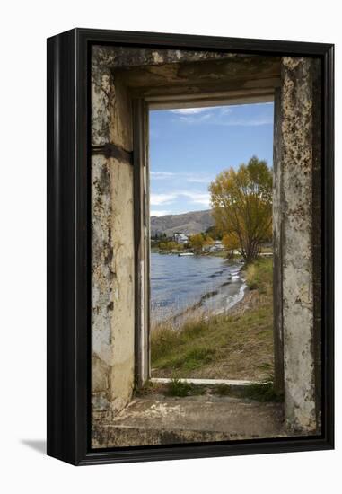 Old Building, Lake Dunstan, Cromwell, Central Otago, South Island, New Zealand-David Wall-Framed Premier Image Canvas