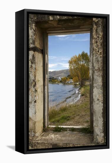 Old Building, Lake Dunstan, Cromwell, Central Otago, South Island, New Zealand-David Wall-Framed Premier Image Canvas