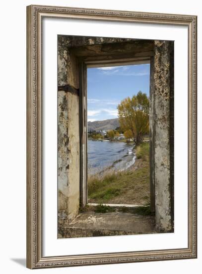 Old Building, Lake Dunstan, Cromwell, Central Otago, South Island, New Zealand-David Wall-Framed Photographic Print