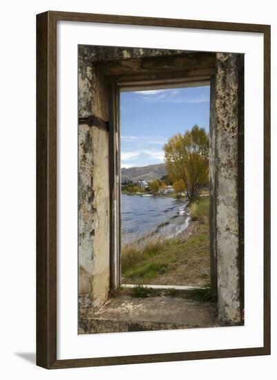 Old Building, Lake Dunstan, Cromwell, Central Otago, South Island, New Zealand-David Wall-Framed Photographic Print