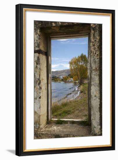 Old Building, Lake Dunstan, Cromwell, Central Otago, South Island, New Zealand-David Wall-Framed Photographic Print