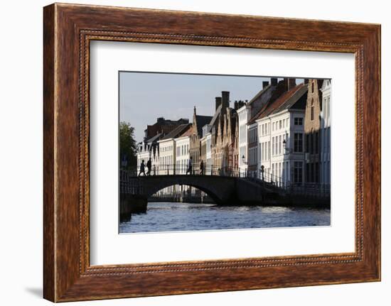 Old Buildings on Canal, Bruges, West Flanders, Belgium, Europe-Godong-Framed Photographic Print